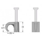 Скоба для крепления круглого кабеля, 2-3 мм, прозрачный