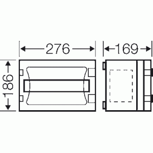 Корпус для модульных автоматических выключателей с боковыми панелями FP 1105