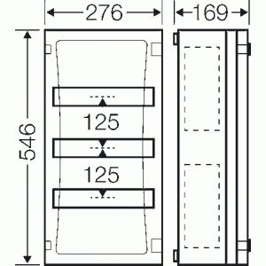 Корпус для модульных автоматических выключателей с боковыми панелями FP 1315