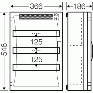 Корпус для модульных автоматических выключателей с боковыми панелями FP 1418